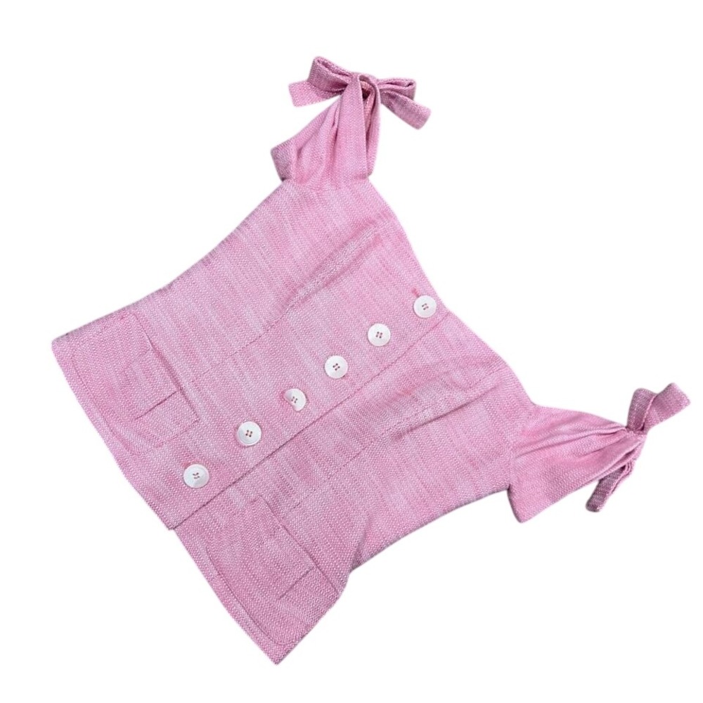 Pink Bebe halter top with button details and tie back. Size: 6